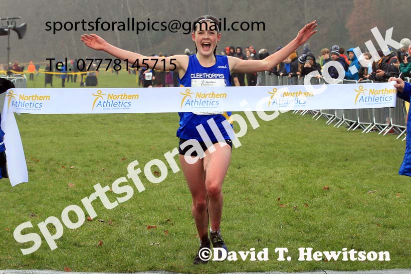 Junior Womens 2023 Northern Cross Country Champs., Witton Park, Blackburn. Photo: David T. Hewitson/Sports for All Pics